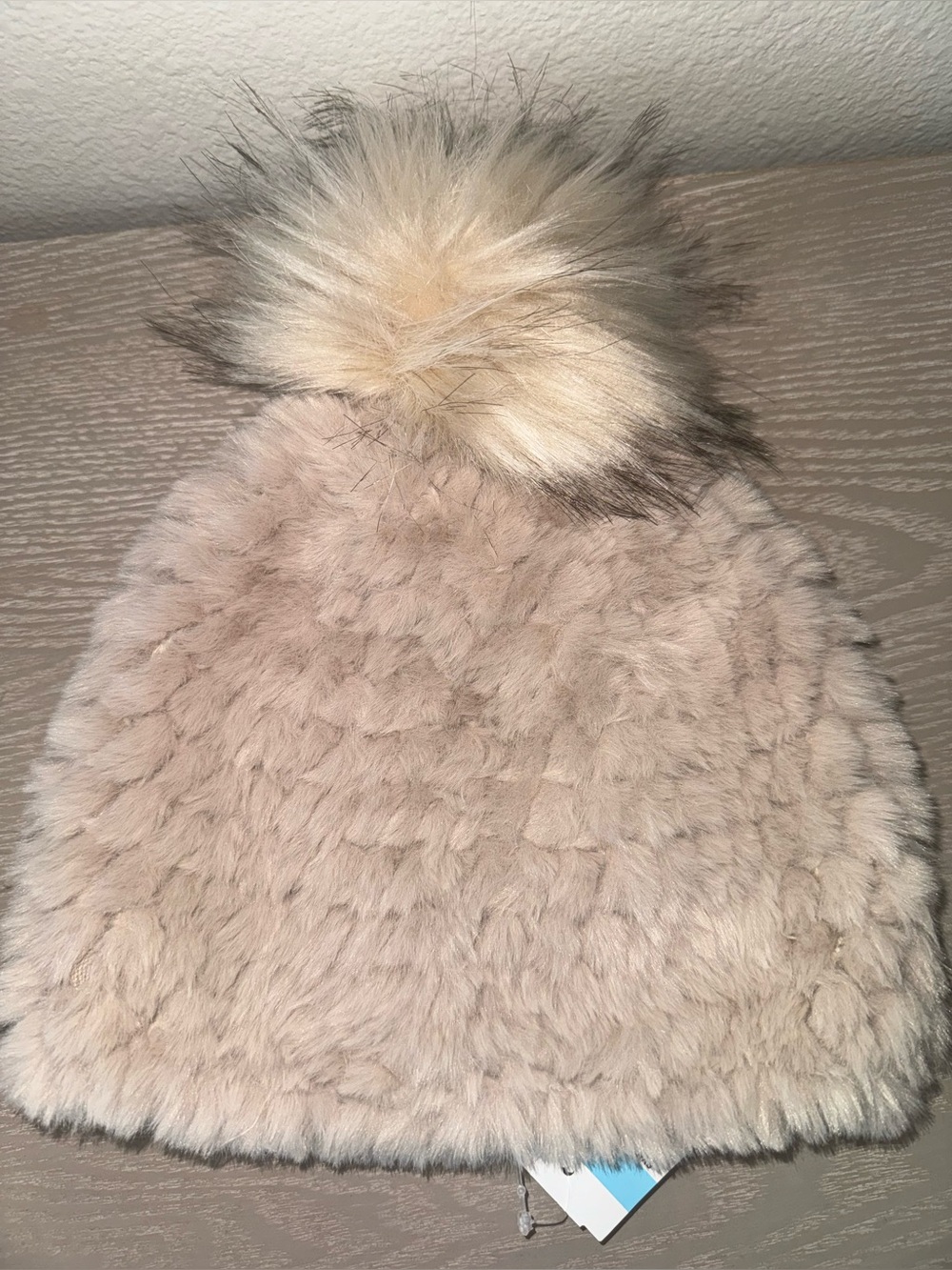 J. Mclaughlin Womens Knit Pom Pom Hat Beige